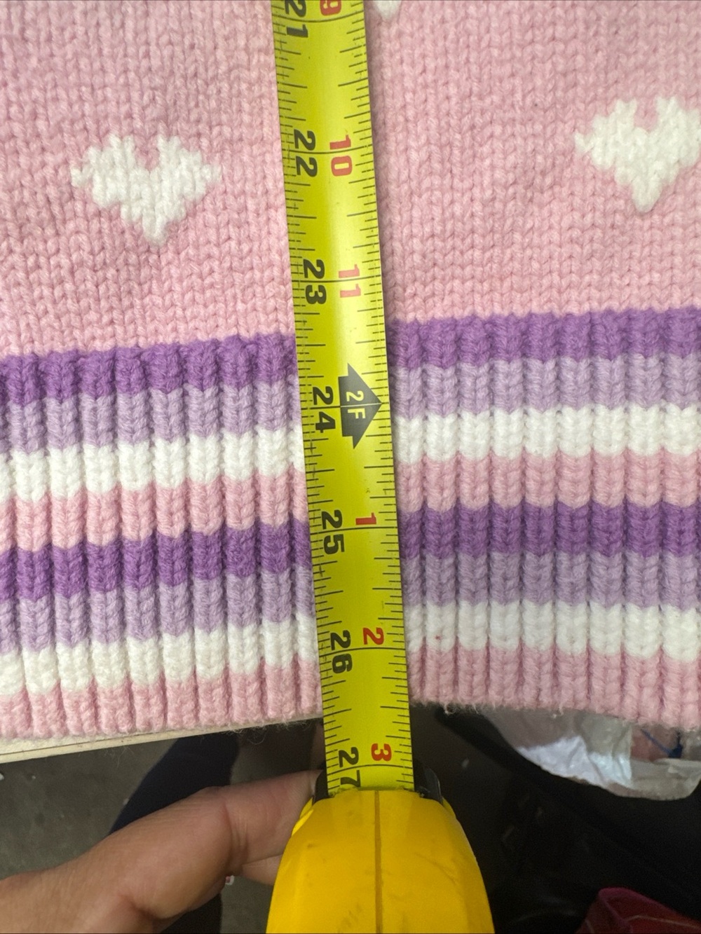 LoveShackFancy Pink and Lavender Fair Isle Cardigan - Picture 7 of 11